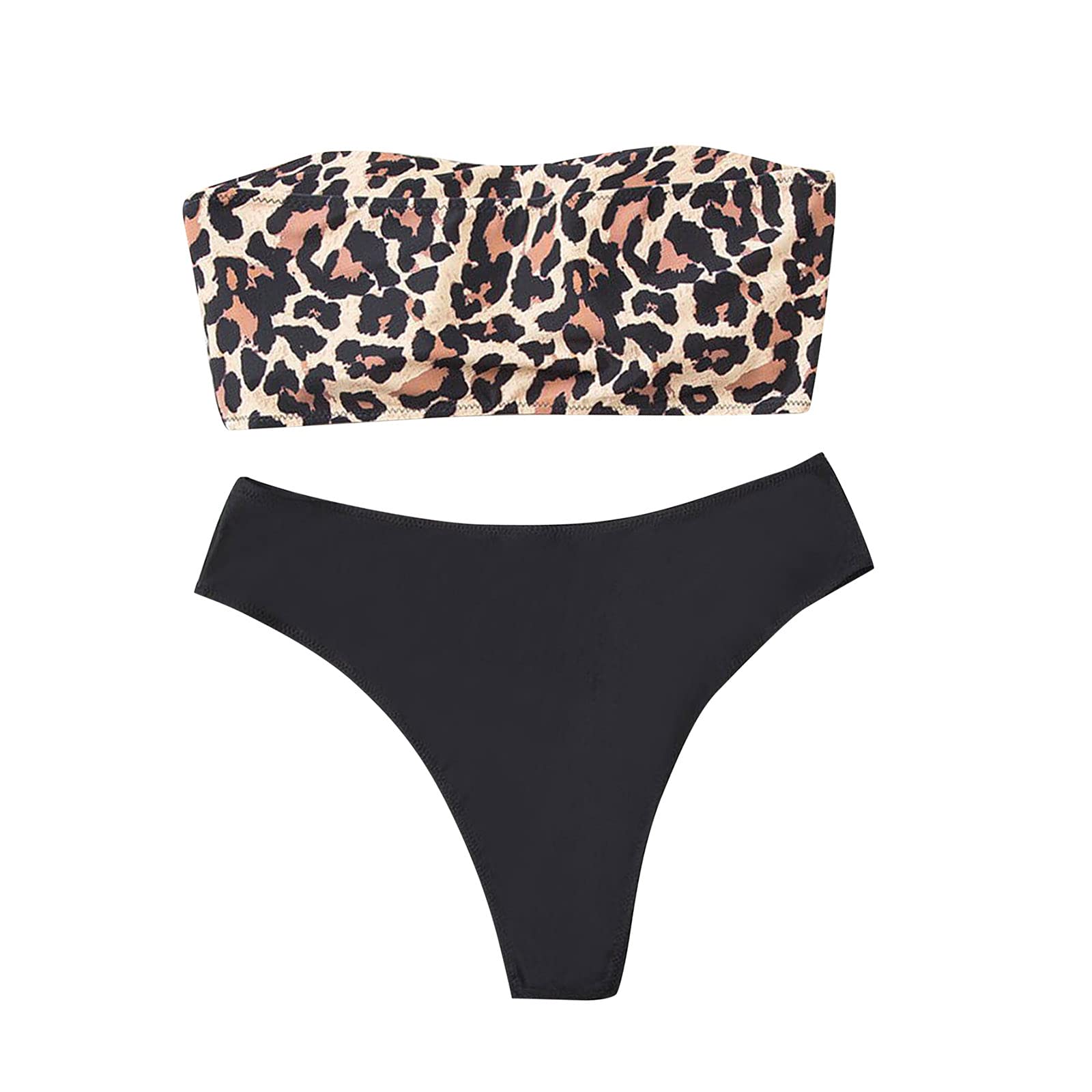 YHAIOGS Women's 2 Piece High Waist Bikini Set - Printed Bralette & Split Bottom Swimwear | Beach Vacation, Pool Party, Summer Swimwear for Women