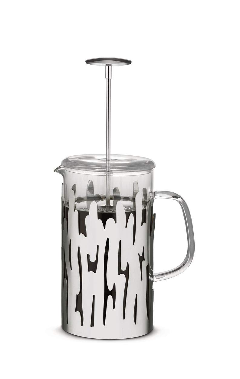 Alessi Barkoffee BM12/8 Stainless Steel 18/10 Polished Filter-Pressure Coffee Maker - Premium Italian Espresso Machine for Home & Office Use