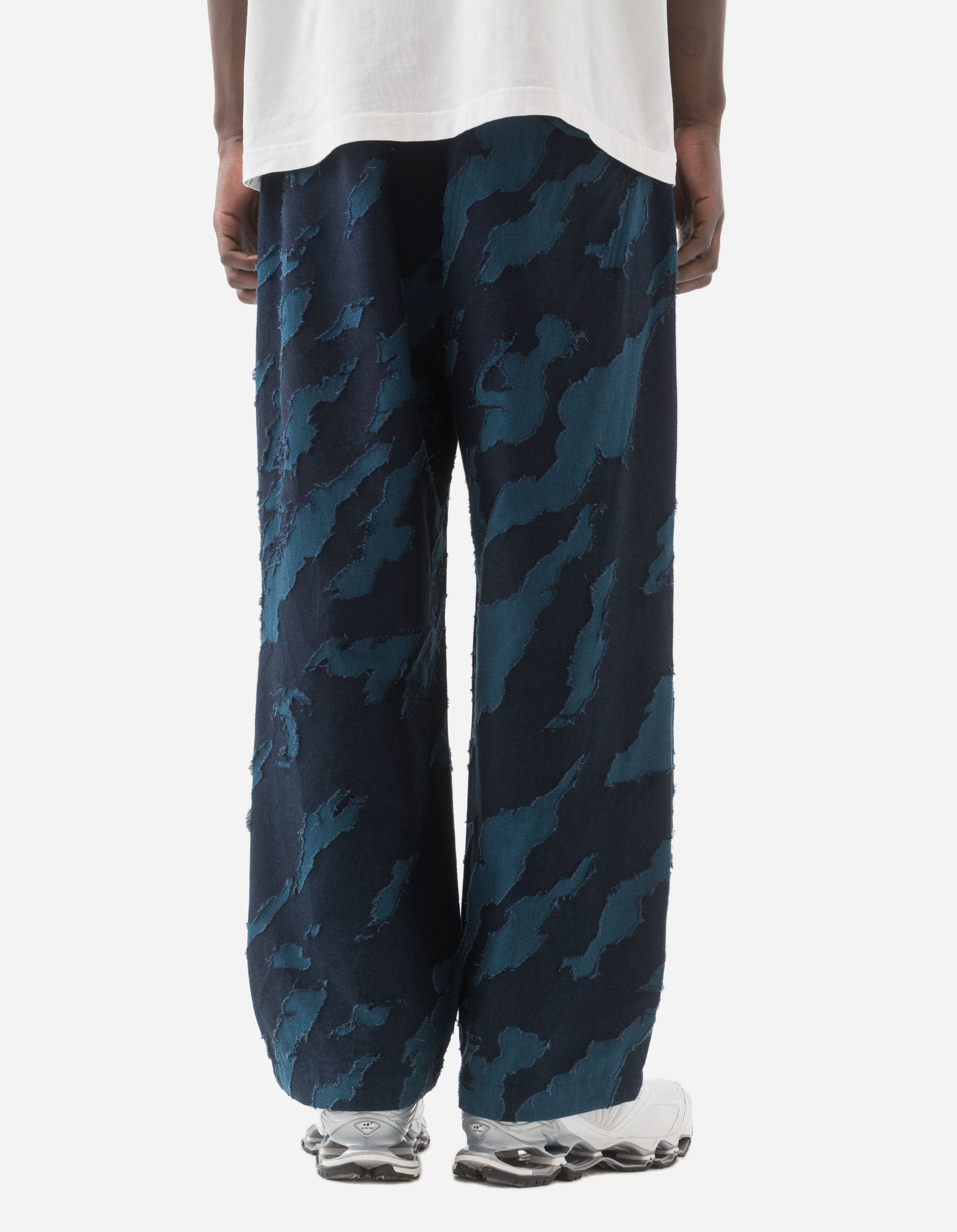 6062 Bonsai Loose Track Pants for Men - Comfortable Indigo Joggers with Elastic Waistband - Perfect for Yoga, Running, and Casual Wear