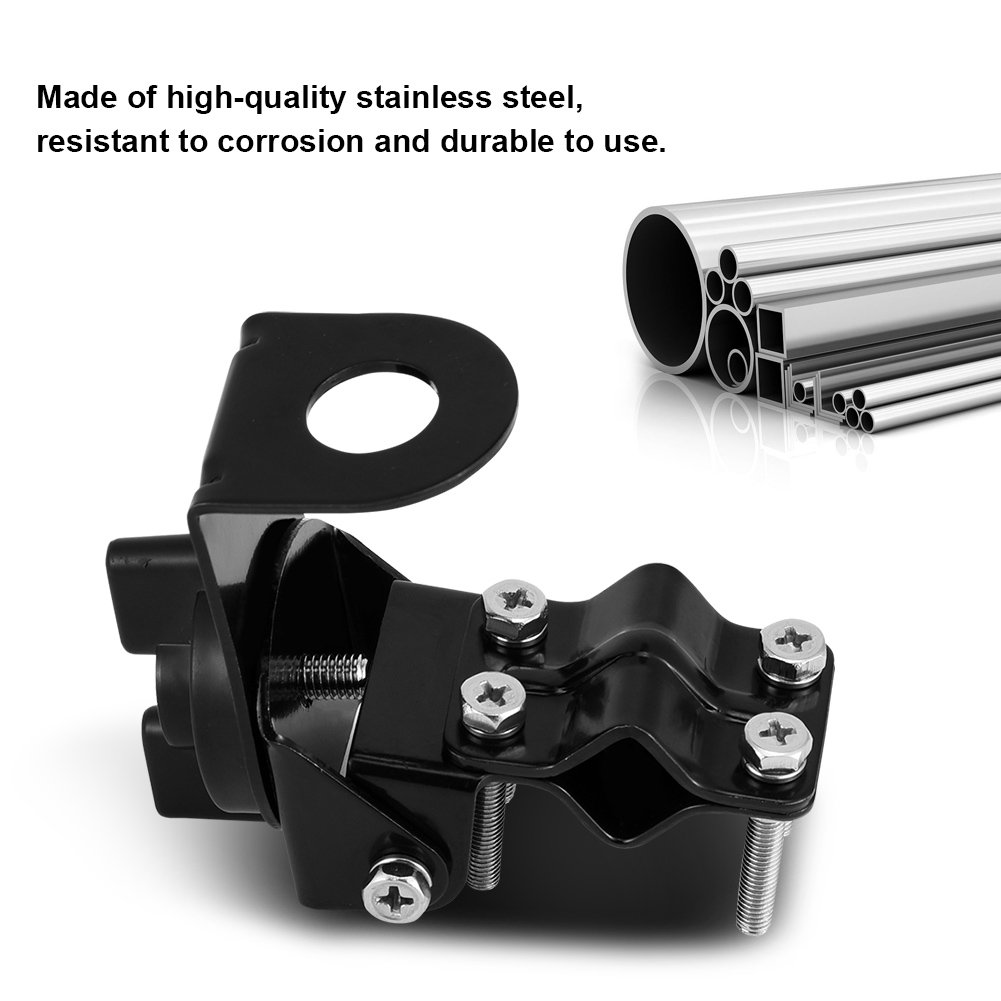 RB-46 Stainless Steel CB Radio Antenna Mount Bracket for Vehicles - Heavy Duty Truck & Car Mobile Radio Holder for Two Way Radios & Transceivers - Perfect for Off-Roading, Fleet Communication & Emergency Preparedness