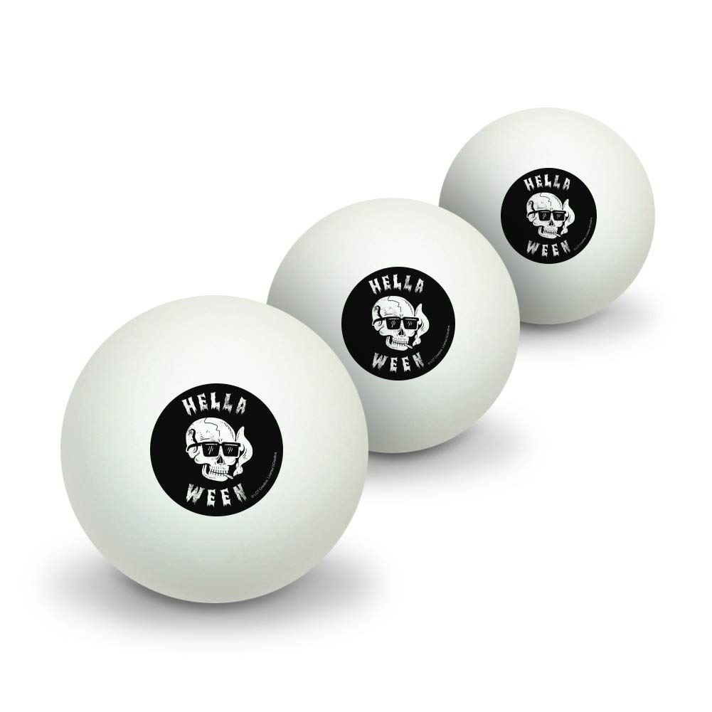 GRAPHICS & MORE Halloween Smoking Skull Funny Humor Novelty Ping Pong Balls - 3 Pack Set for Party Decorations & Game Night Fun