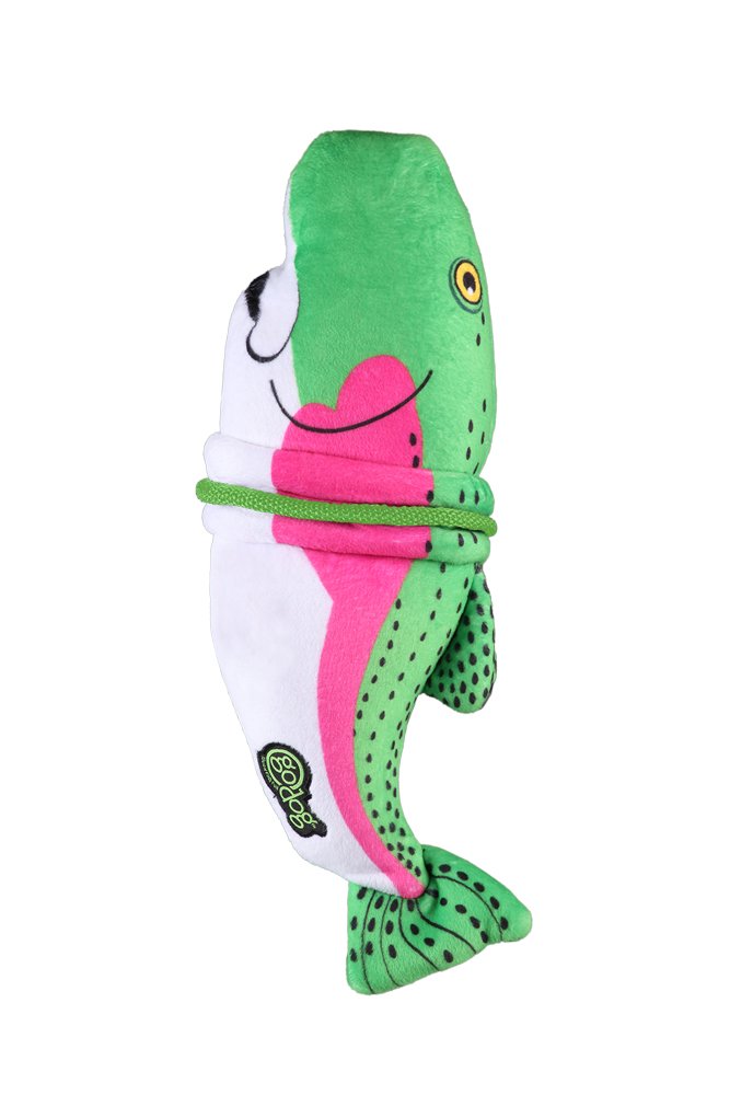 goDog Ripzzz Large Durable Chew Guard Dog Toy - Tough Plush Squeaky Toy for Aggressive Chewers, Perfect for Playtime, Training, and Teething Puppies