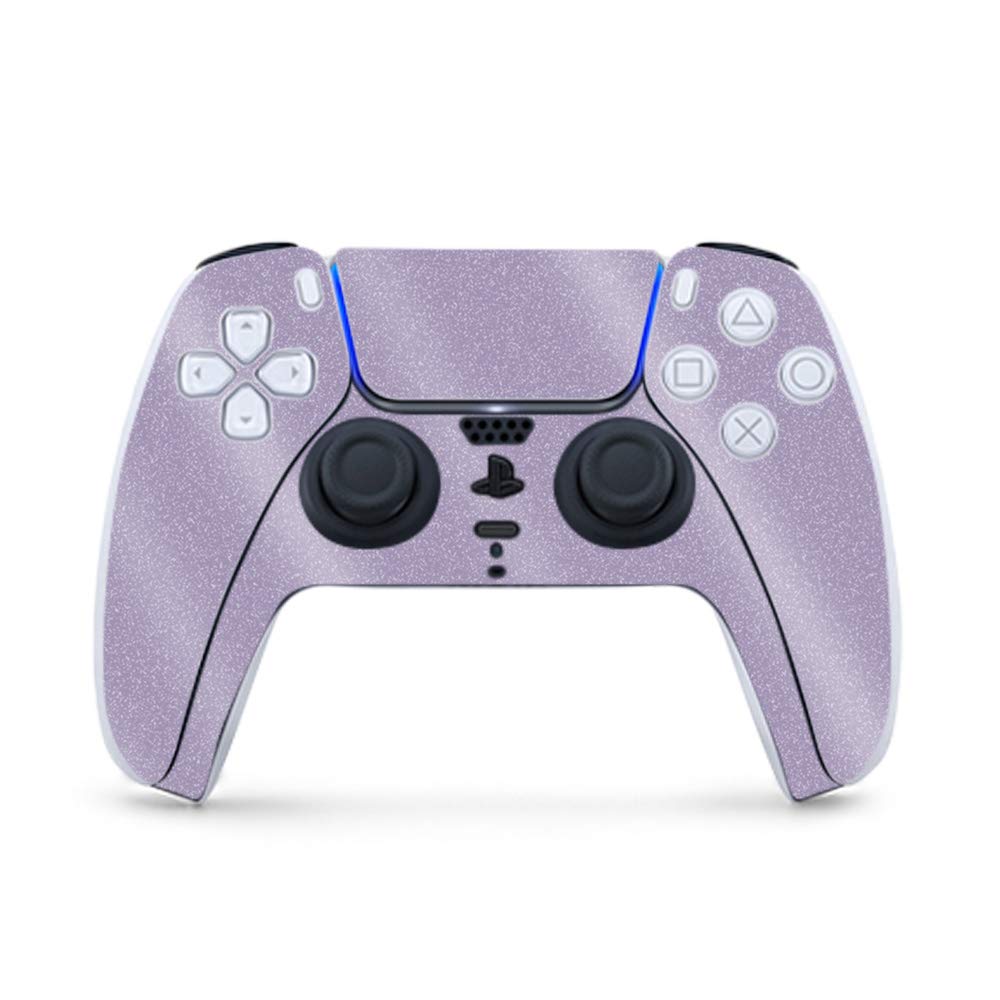MightySkins Glossy Glitter Gaming Skin for PS5 Controller - Solid Lavender | Durable High-Gloss Glitter Finish | Easy to Apply & Remove | Made in USA | Perfect for Gaming, Streaming & Customizing Your PlayStation 5 Controller