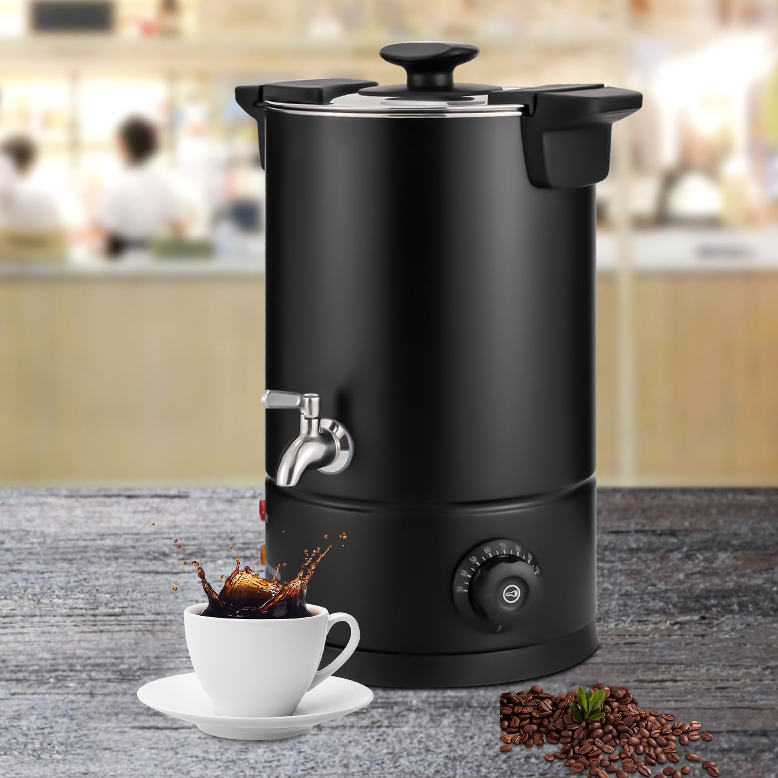 Commercial Coffee Urn - 5 Gallon Stainless Steel Coffee Maker with Dripless Faucet | Percolator Coffee Pot for Hot Beverage Dispensing | Ideal for Catering, Home, Office, Wedding & Large Events