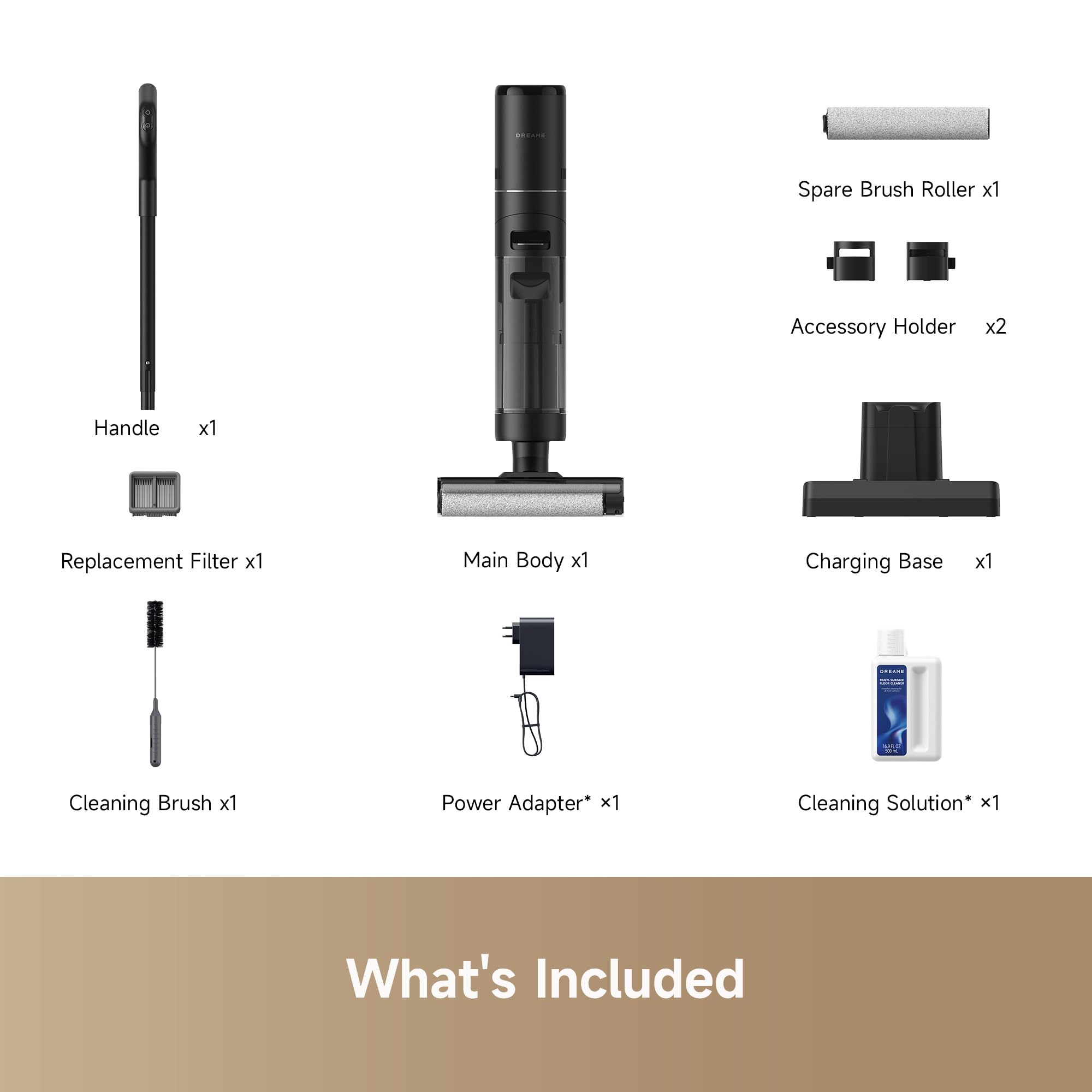 DREAME H12S Cordless Wet Dry Vacuum Cleaner and Mop Combo for Hard Floors - Smart Dirt Detection, Edge Cleaning & Hot Air Drying - Multi-Surface Cleaner for Sticky Messes - Perfect for Kitchen, Bathroom, and Pet Hair Cleaning