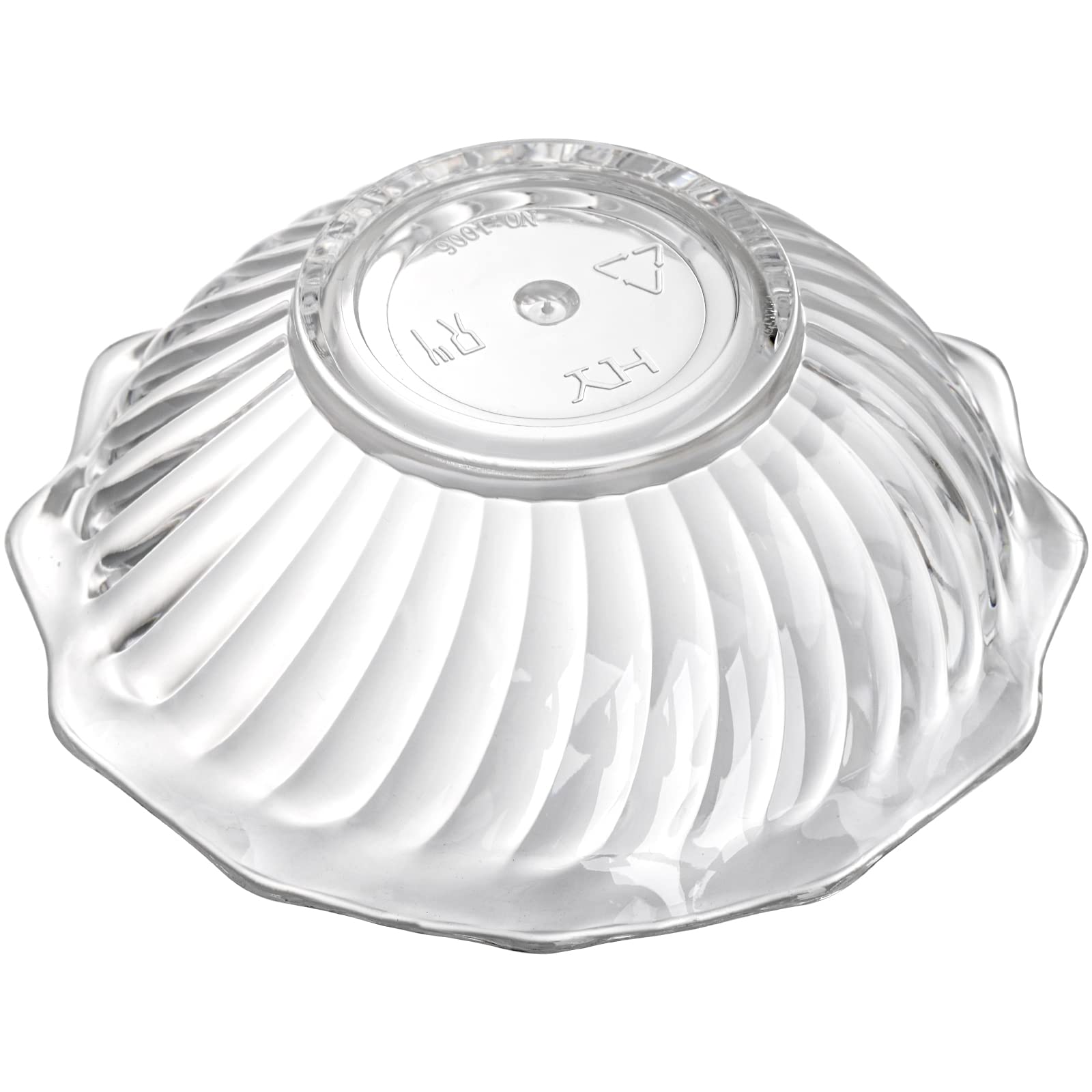 Elsjoy 12-Pack 7oz Clear Plastic Dessert Bowls - 4.7 Inch Stackable Mini Snack Bowls for Ice Cream, Candy, Nuts & Fruits - Perfect for Parties, Picnics & Home Entertaining
