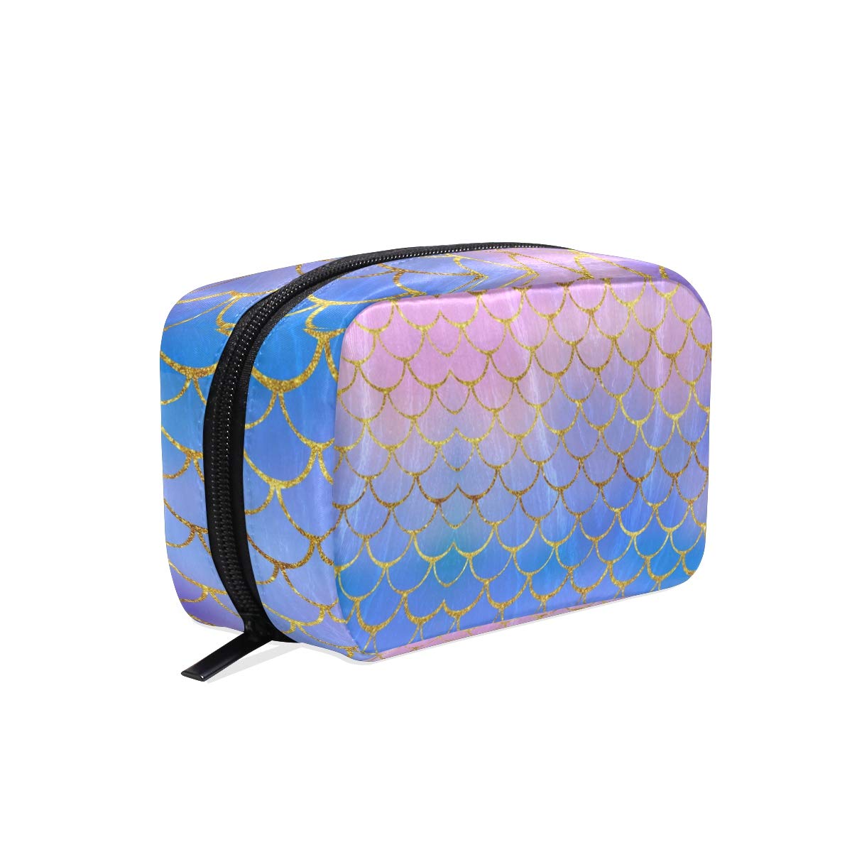 Mermaid Scale Makeup Bag - Purple Mini Cosmetic Pouch with Zipper, Travel Toiletry Organizer for Women & Girls | Perfect for Travel, Gym, School & Daily Beauty Essentials Storage