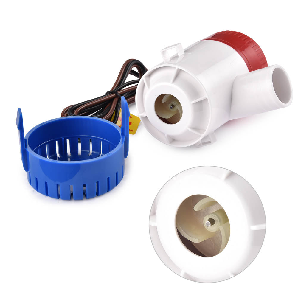 12V Electric Bilge Pump 1100GPH - Marine Boat Yacht Water Pump for Emergency Drainage | TheLAShop | Ideal for Boats, Yachts, RVs & Flood Prevention