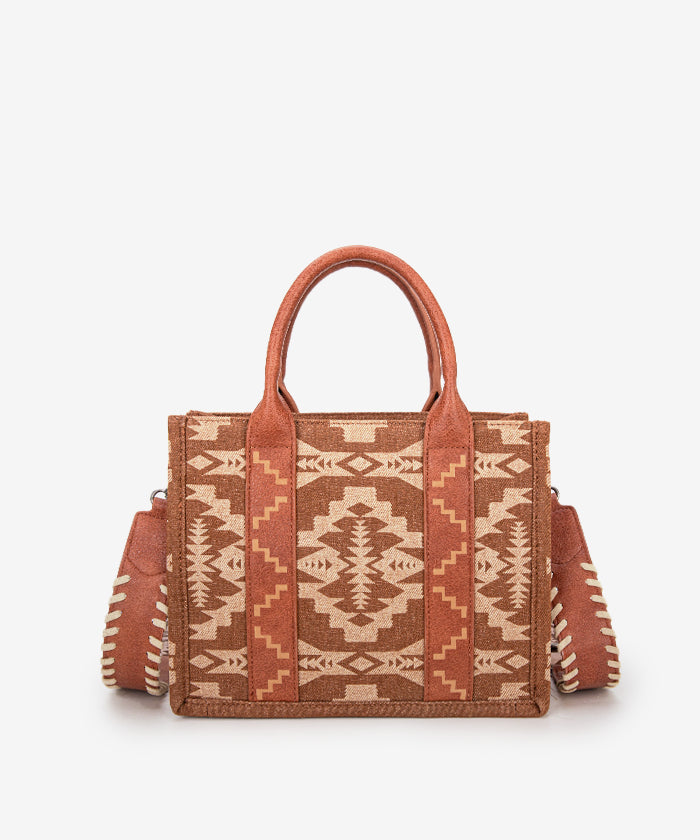 Wrangler Aztec Print Tote Bag Set - Stylish & Durable Cotton Tote Bags for Women - Perfect for Shopping, Beach, Travel & Everyday Use