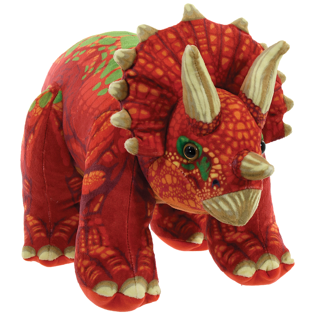 Iscream Triceratops Plush Dinosaur Toy - Soft Fleece Stuffed Animal for Kids, Cute Dino Gift for Boys & Girls - Perfect for Cuddling, Nursery Decor, and Birthday Presents