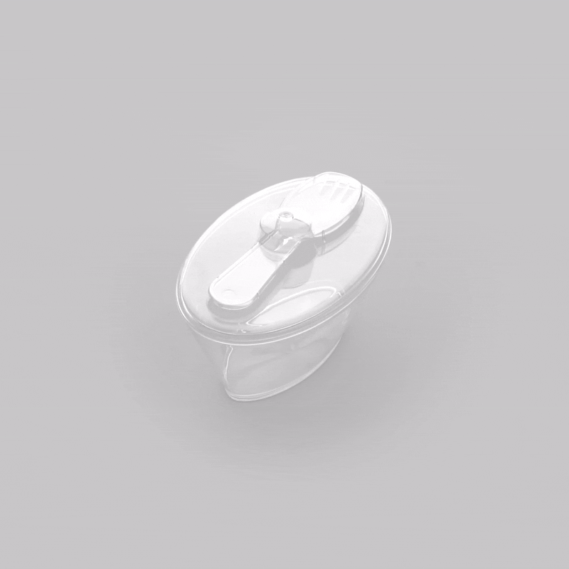 4 oz Clear Plastic Deli Containers with Lids & Sporks - 100 Pack (4.5