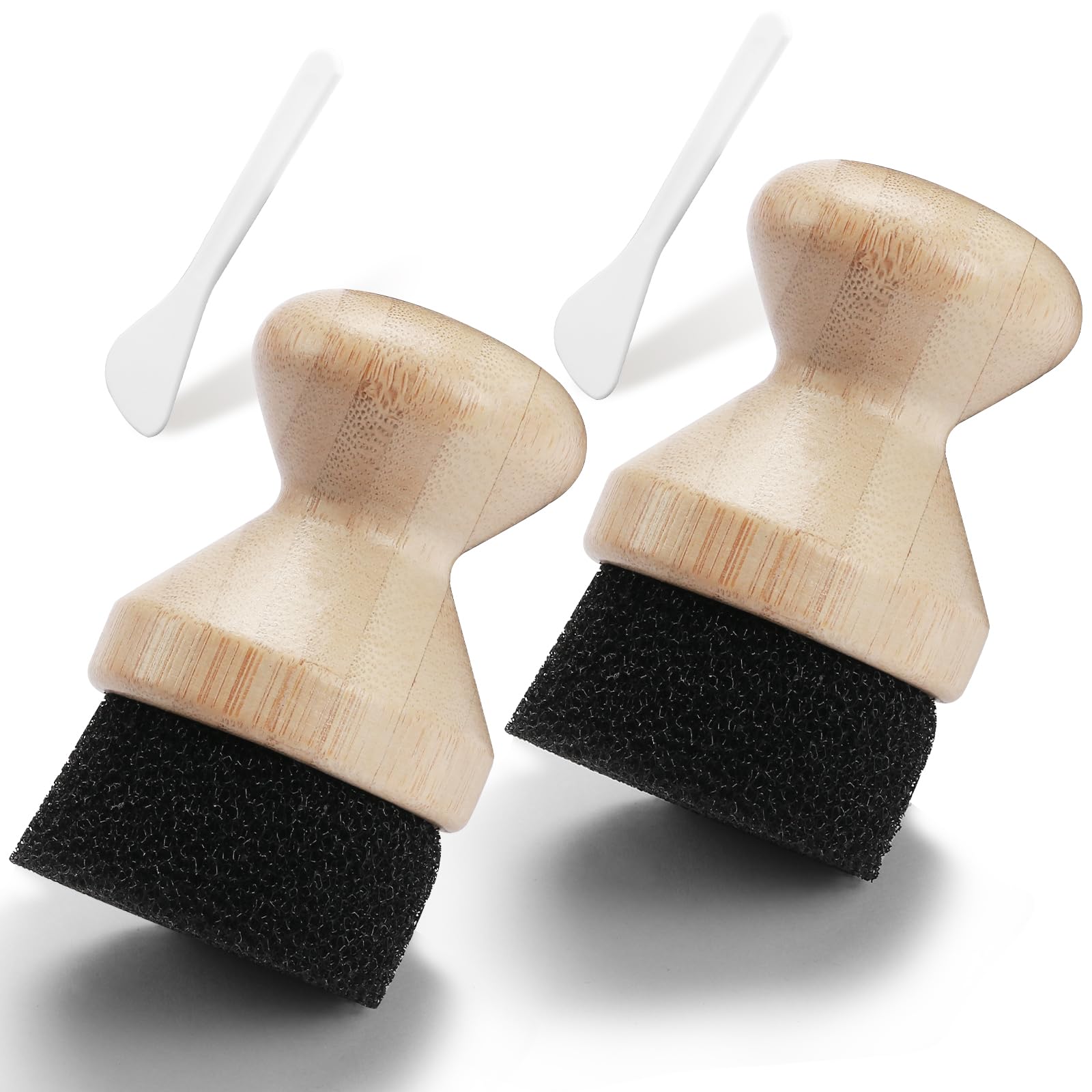 2-Pack Mineral Oil Applicators for Wood Cutting Boards – Food Safe Butcher Block Conditioner, Reusable Wax Applicator Pad/Sponge/Rag – Perfect for Kitchen Countertops, Cutting Boards & Wooden Utensils