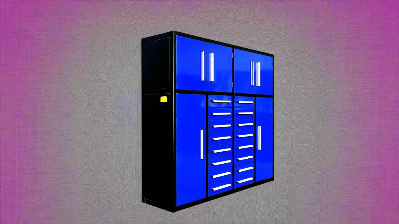 Heavy Duty Steel Workbench with Tool Cabinet - 16 & 32 Drawer Garage Storage Organizer for Workshop, Garage, and DIY Projects