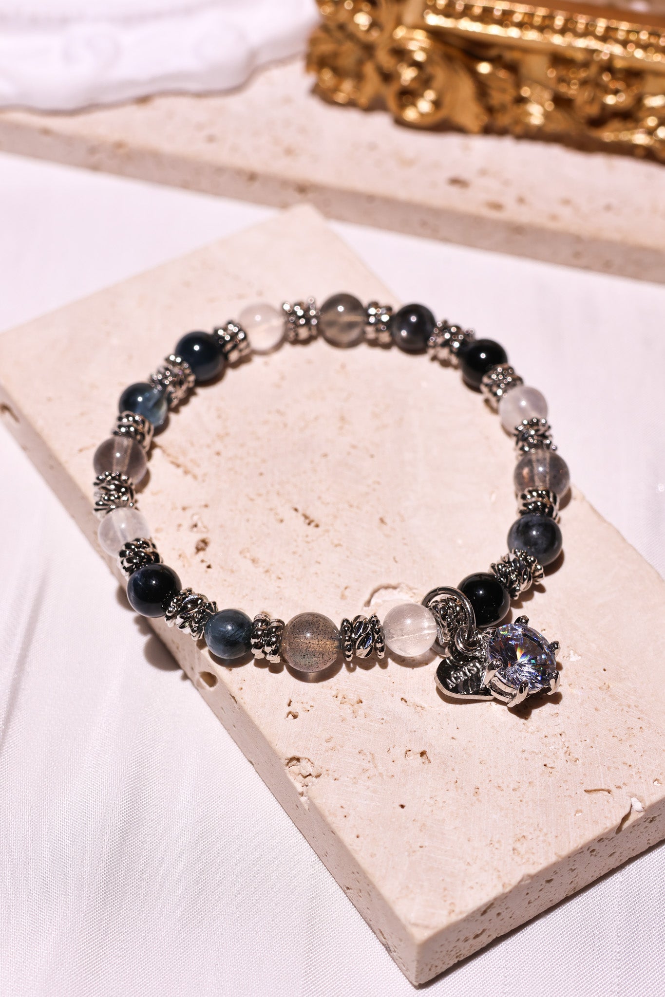 INTENTION 6mm Freedom & Independence Bracelet - Adjustable Beaded Bracelet for Men & Women - Perfect for Patriotic Holidays, Gifts & Everyday Wear
