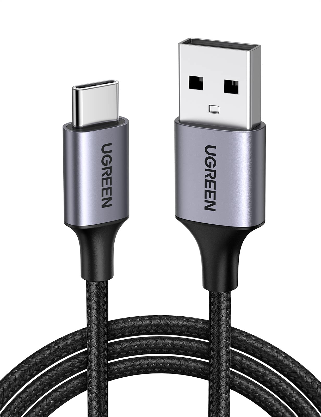 UGREEN USB to USB C Cable 10FT, Fast Charging Braided USB A to Type C Cable for iPhone 16/16 Plus/16 Pro/15, Samsung Galaxy S24/S23, Pixel 8/7 - Durable CarPlay Charging Cord for Car, Home & Office Use
