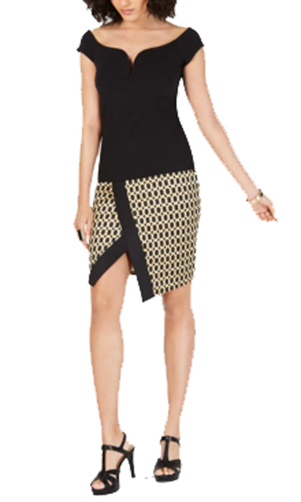 Thalia Sodi Printed Wrap Scuba Skirt - Women's Stylish High Waist Flared Skirt for Casual Wear, Office & Party Outfits