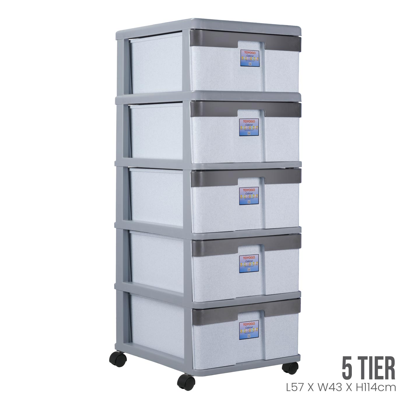 GREY FRAME MARBLE DRAWER (704-5GF-MRB)