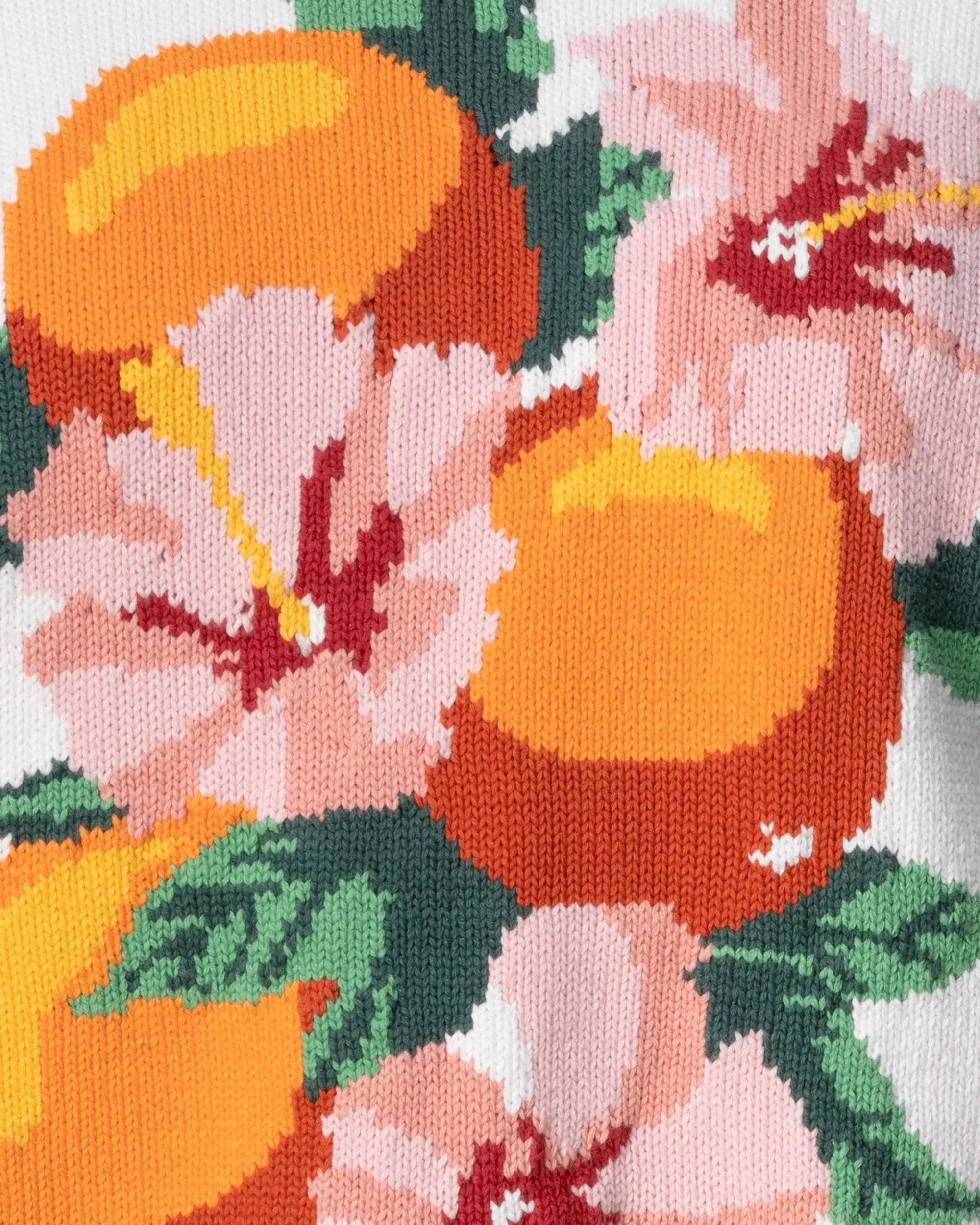 Kapalia Oranges Crewneck Sweater for Women - Soft Cotton Knit Pullover with Unique Orange Print - Casual Fall & Winter Fashion Top for Daily Wear, Office, and Weekend Outings