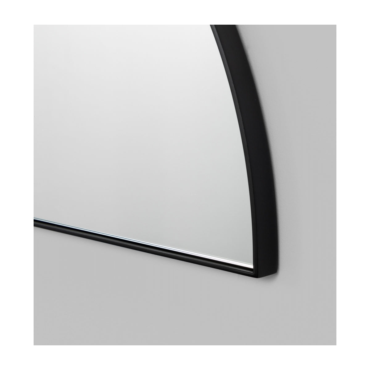Bjorn Arch Low Mirror (Black) - Modern Wall Mirror for Living Room, Bedroom, and Entryway Decor