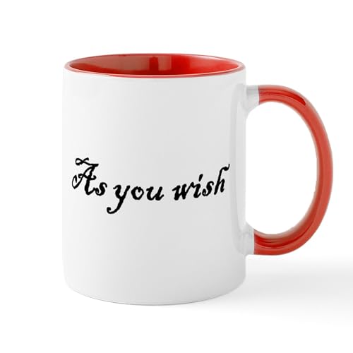 White/Red Inside - As You Wish Mugs