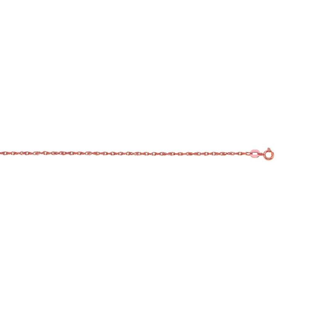 14K Gold .95mm Machine Rope Chain Necklace - Durable Carded Jewelry for Men & Women - Perfect for Everyday Wear, Gifts, and Special Occasions