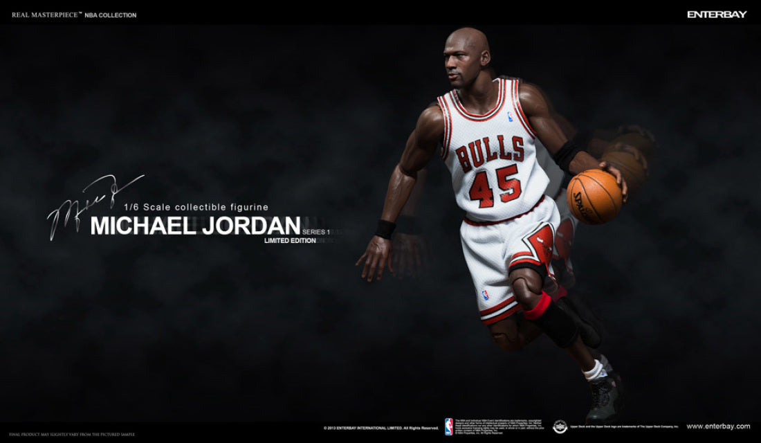 Enterbay Real Masterpieces 1/6 Scale NBA Chicago Bulls Michael Jordan Action Figure Collectible Toy RM-1054 - Perfect for Sports Fans, Collectors, and Home/Office Display