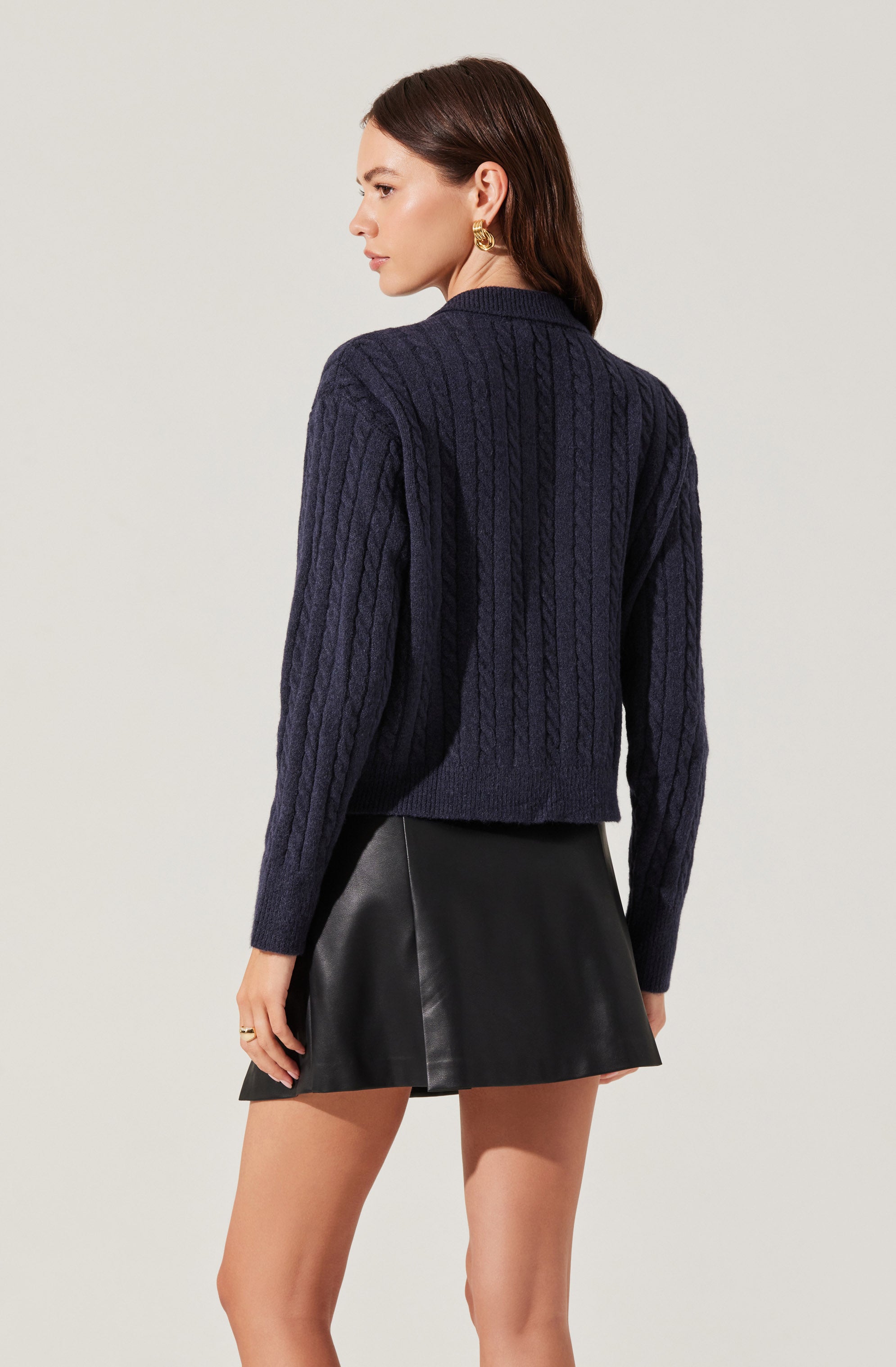 Men's Cable Knit Polo Sweater - Soft Cotton Pullover for Casual & Business Wear - Perfect for Office, Dates & Outdoor Activities