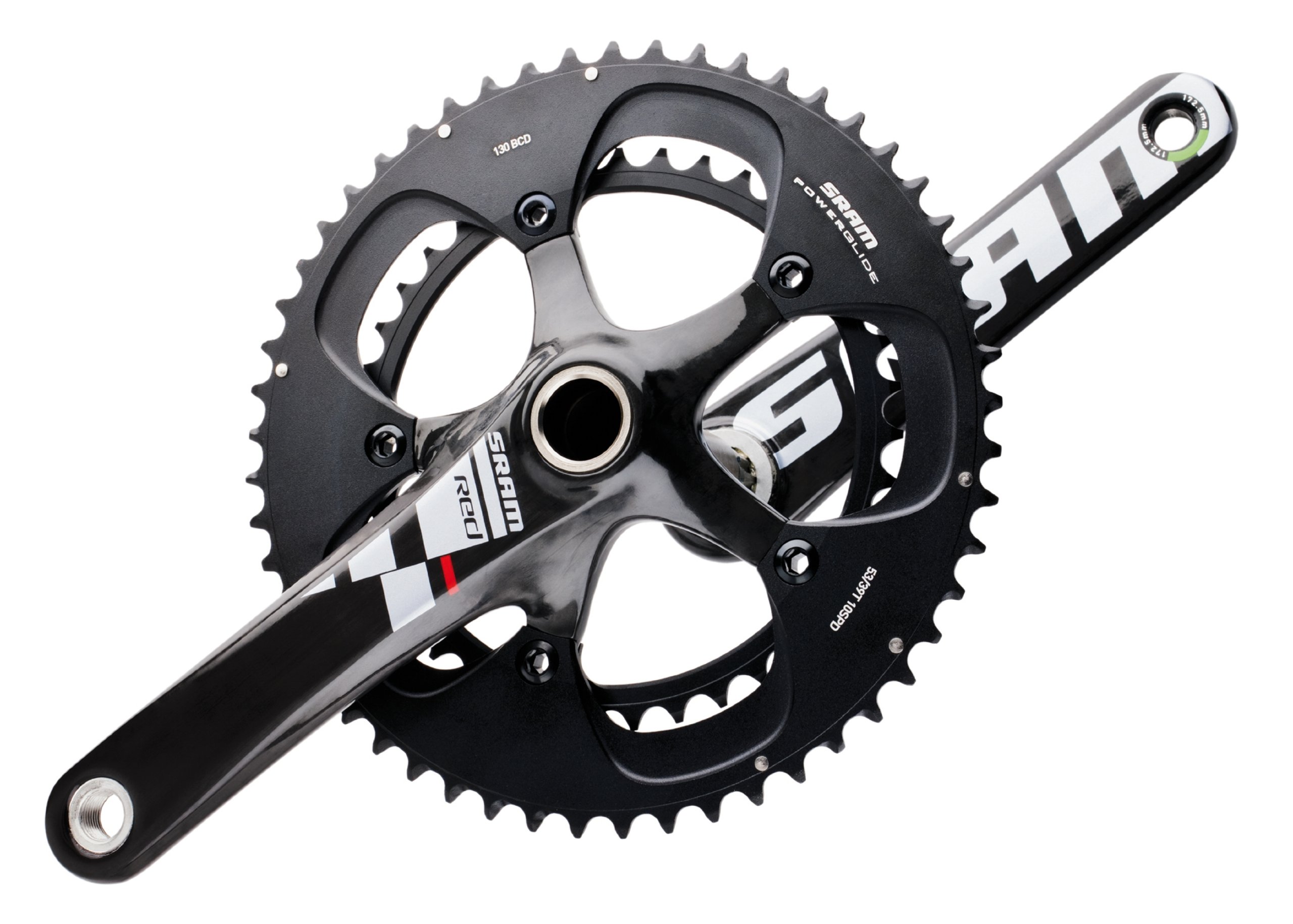 SRAM GXP 170mm 53/39T Road Bike Crankset - Red/Black (Bottom Bracket Cups Not Included) | Compatible with Road Bikes, Fixies & Track Bikes