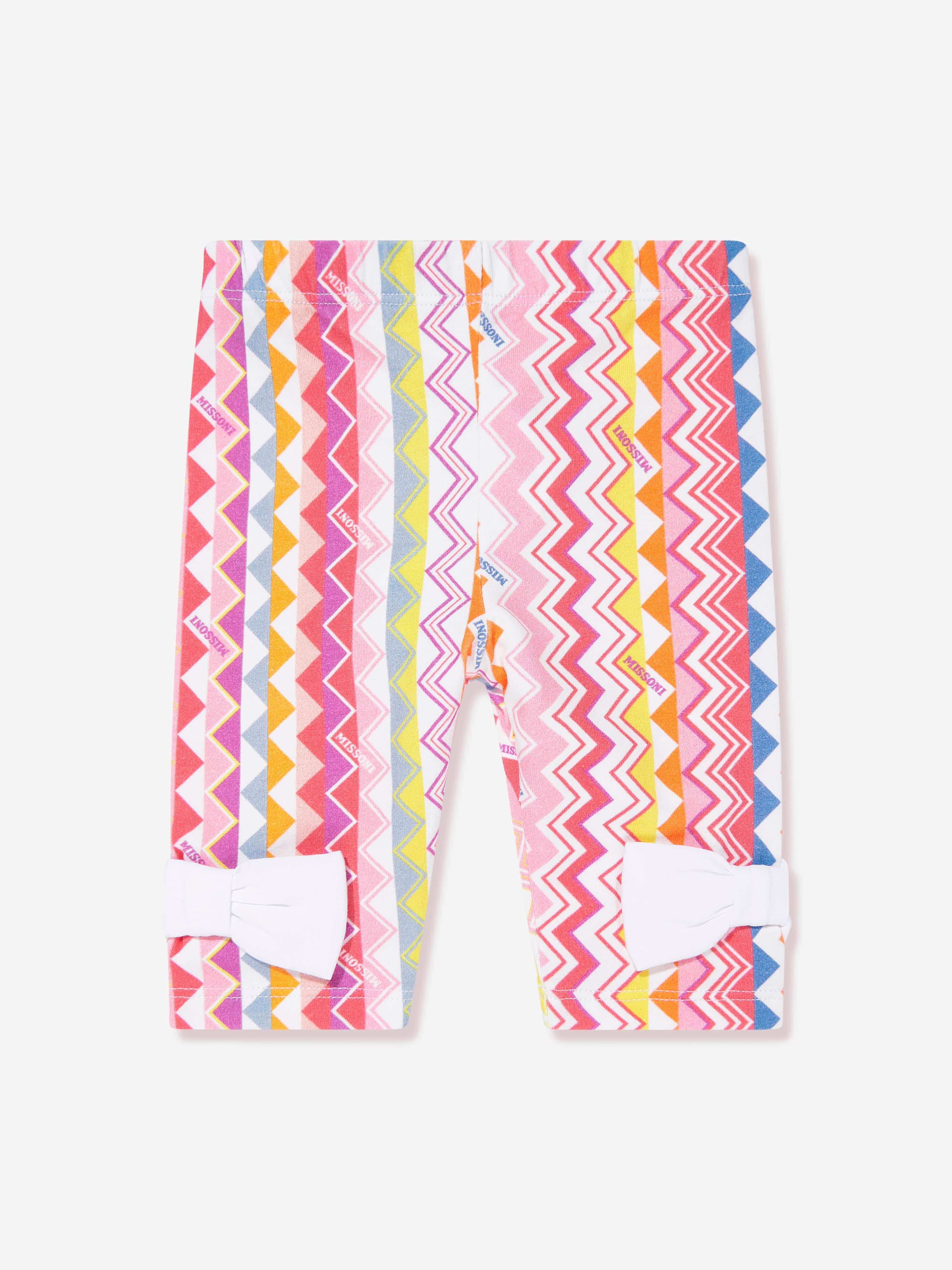 Colorful Zigzag Pattern Baby Girls Leggings - Soft Stretchy Comfort for Playtime, Daycare & Toddler Activities