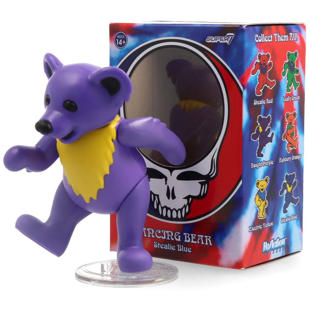 Grateful Dead Dancing Bears ReAction Figure - Vintage Collectible Toy for Music Fans & Grateful Dead Merchandise Lovers - Perfect for Display, Gifts, and Deadhead Collections