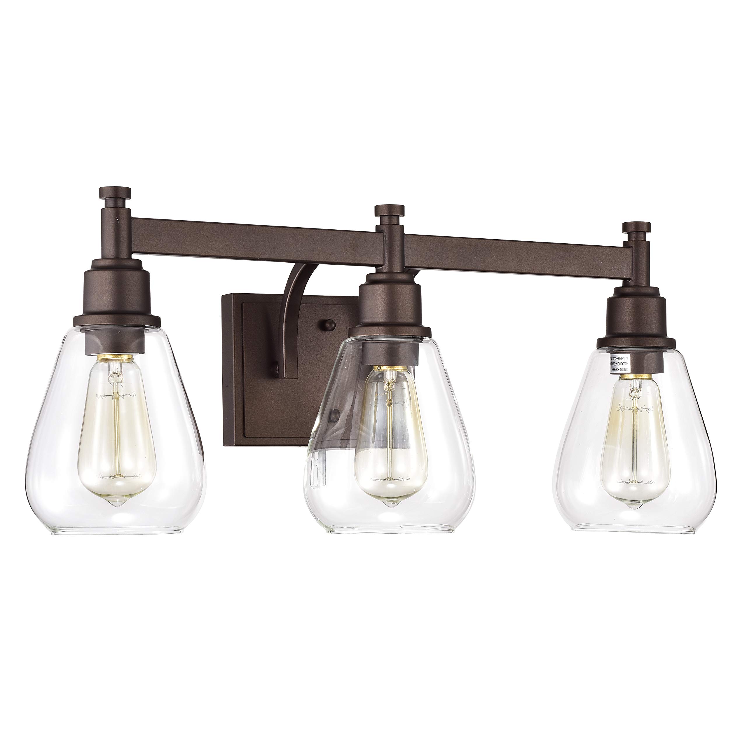 Chloe Lighting Hudson Transitional 3-Light Oil Rubbed Bronze Bathroom Vanity Light Fixture 23
