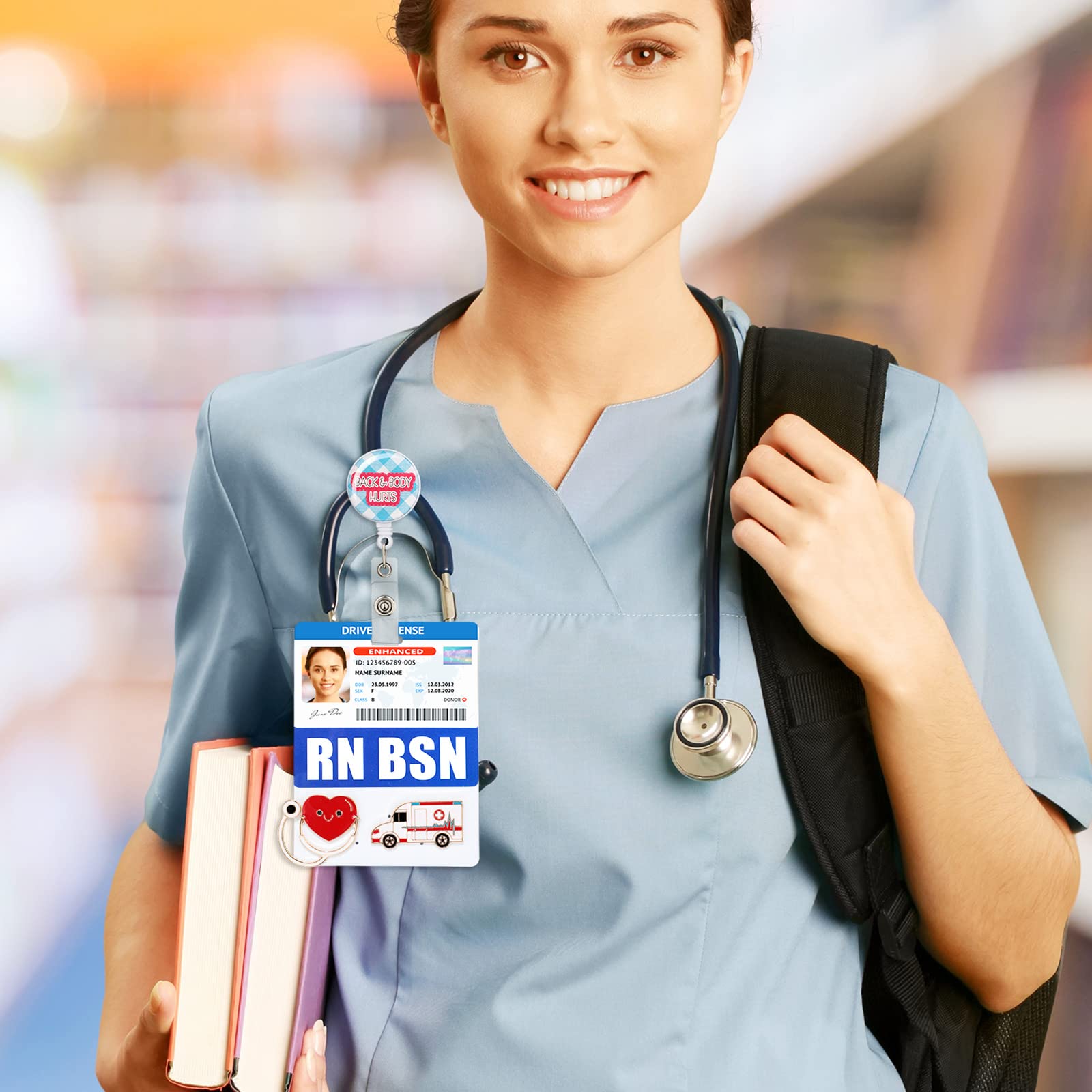 10-Pack Blank White Badge Buddy Pin Holders for Nursing Pins - Horizontal ID Card Display for Nurses, Doctors & Medical Students - Perfect for Hospital Shifts, Clinical Rotations & Healthcare Conferences