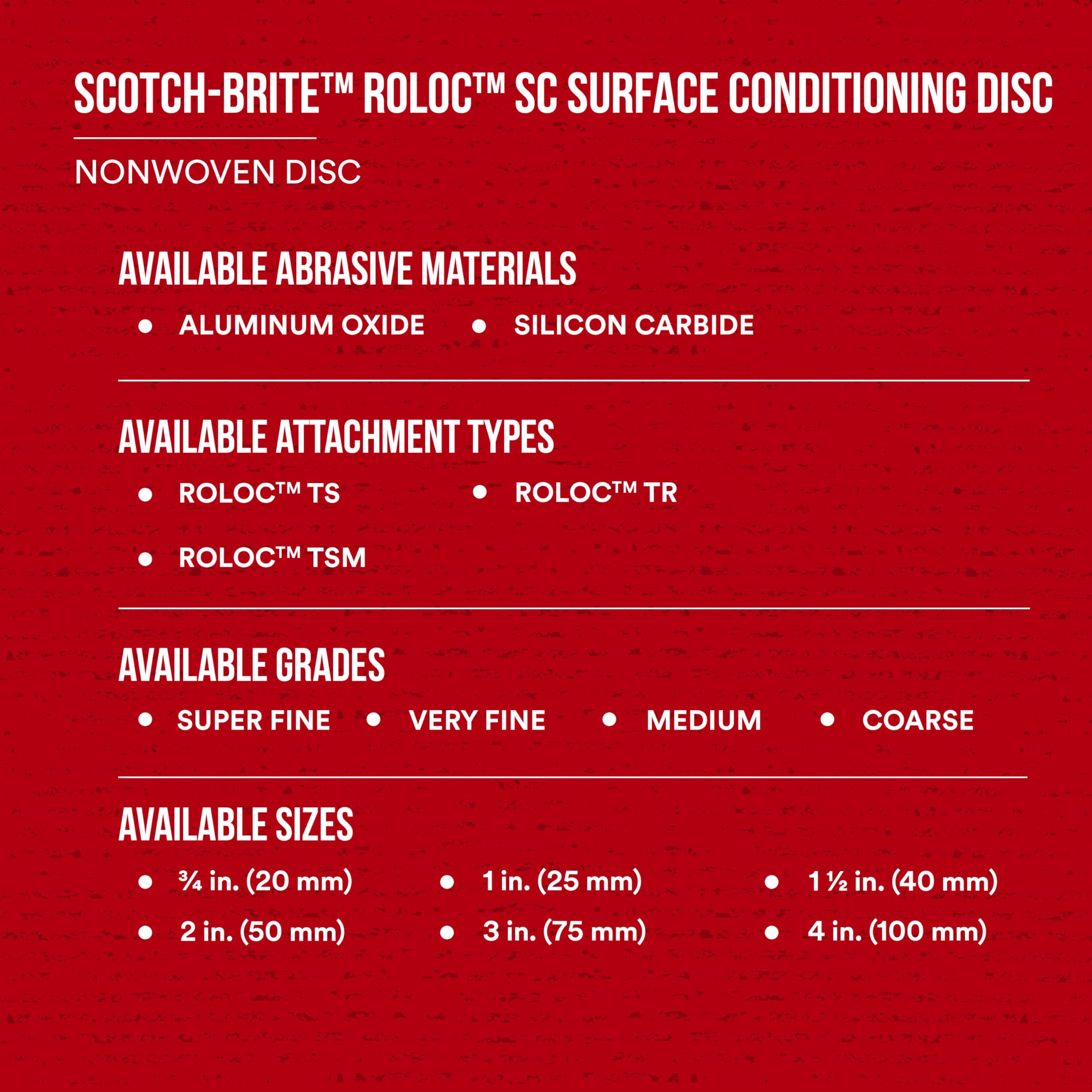 Scotch-Brite Roloc Surface Conditioning Disc - 2 Inch TR NH A CRS - 200 Pack - Perfect for Metal Finishing, Rust Removal & Surface Prep in Automotive & Industrial Applications