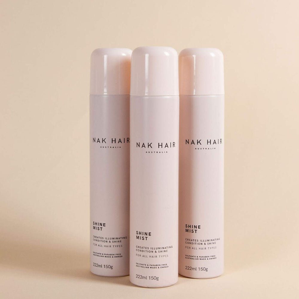 NAK Hair Shine Mist Spray 150g - Shine Enhancing Hair Spray for Frizz Control & Smooth Finish - Perfect for Daily Styling, Salon Looks & Special Occasions