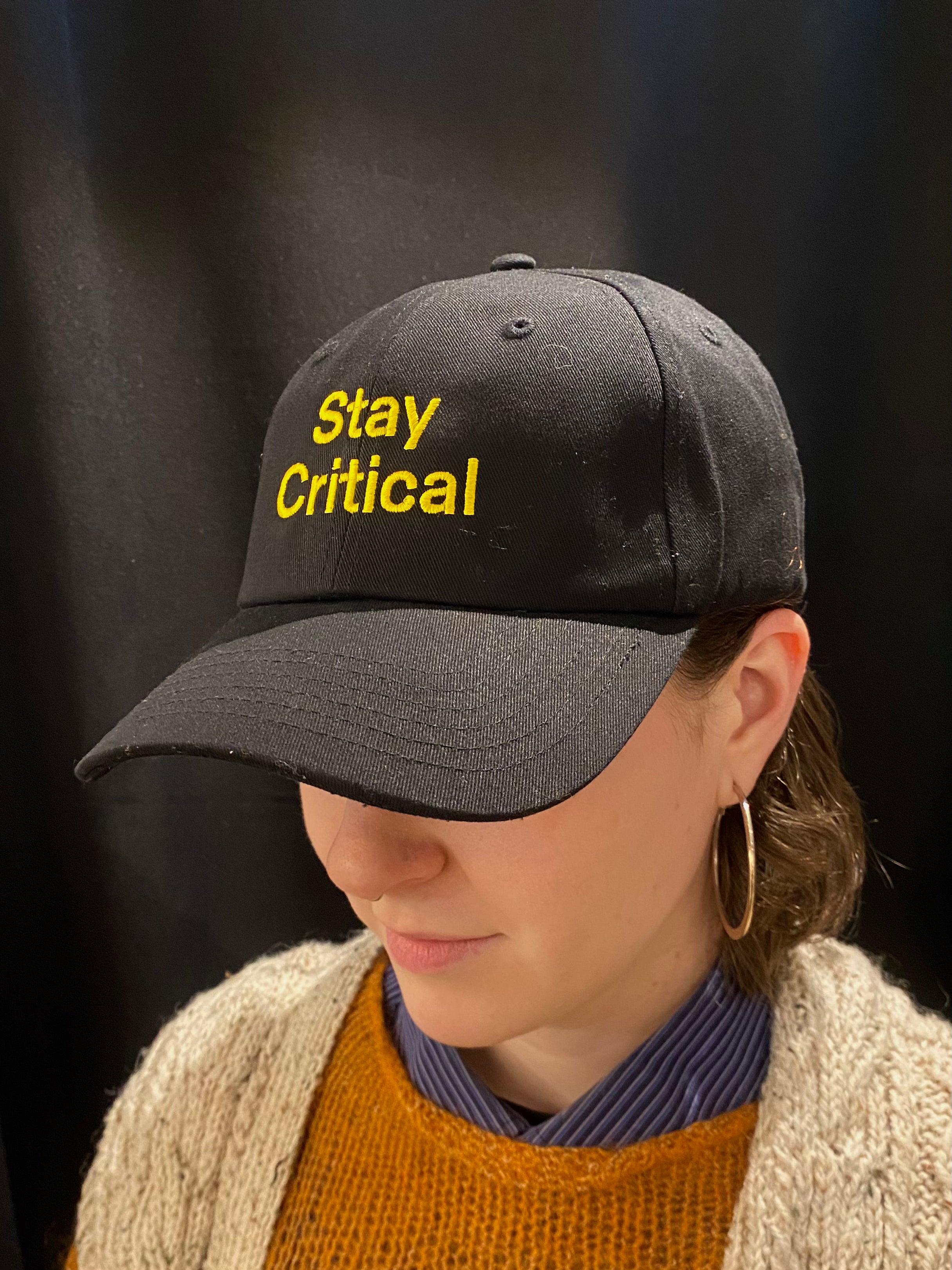Stay Critical Cap - Trendy Adjustable Baseball Hat for Men & Women - Perfect for Outdoor Sports, Travel & Casual Wear