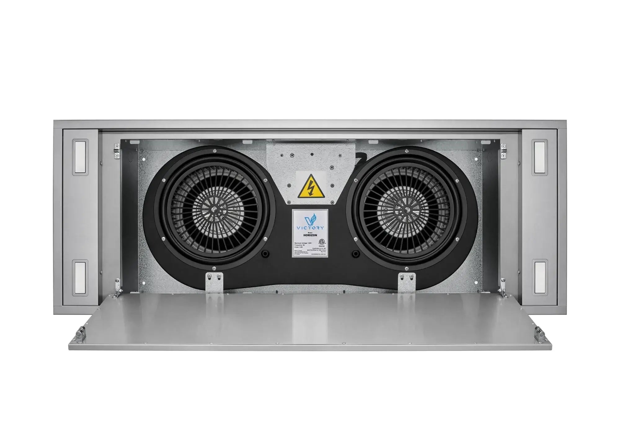 VICTORY Horizon 42 Inch 900 CFM Stainless Steel Flush Mount Ceiling Range Hood - Powerful Kitchen Ventilation for Modern Homes & Restaurants