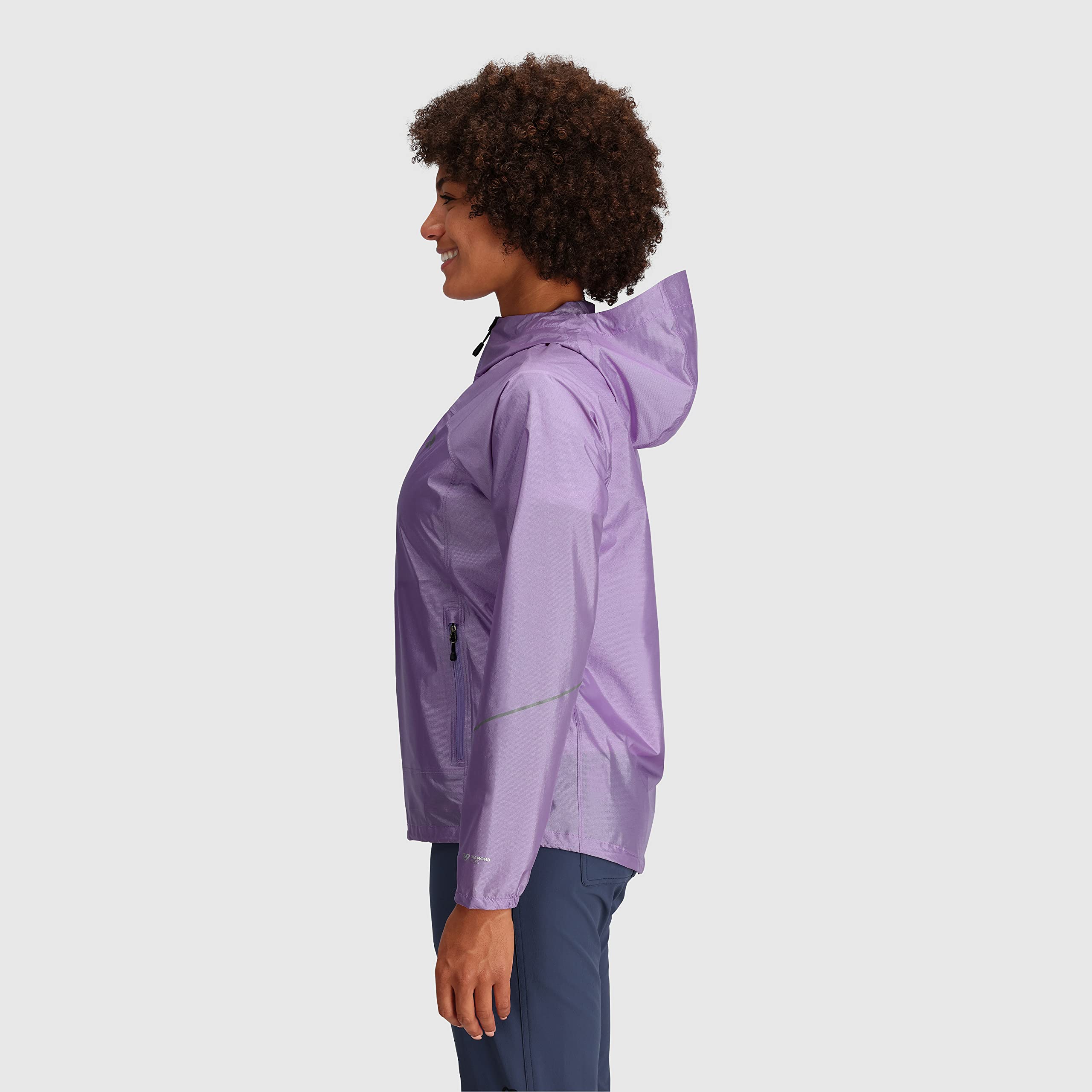 Outdoor Research Women's Helium Rain Jacket - Lightweight Waterproof Hiking Shell, Breathable Windbreaker for Outdoor Adventures (Lavender, Size S) - Perfect for Hiking, Camping & Travel