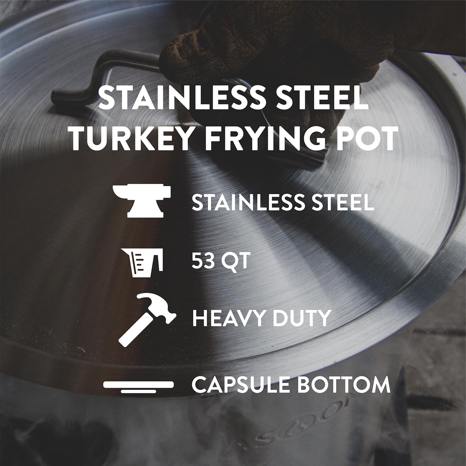 GasOne 53qt Stainless Steel Stockpot with Basket & Lid - Heavy-Duty Reinforced Bottom for Deep Frying, Turkey Frying, Beer Brewing - Ideal for Soup Making, Seafood Boil, Large Batch Cooking - Commercial & Home Kitchen Use