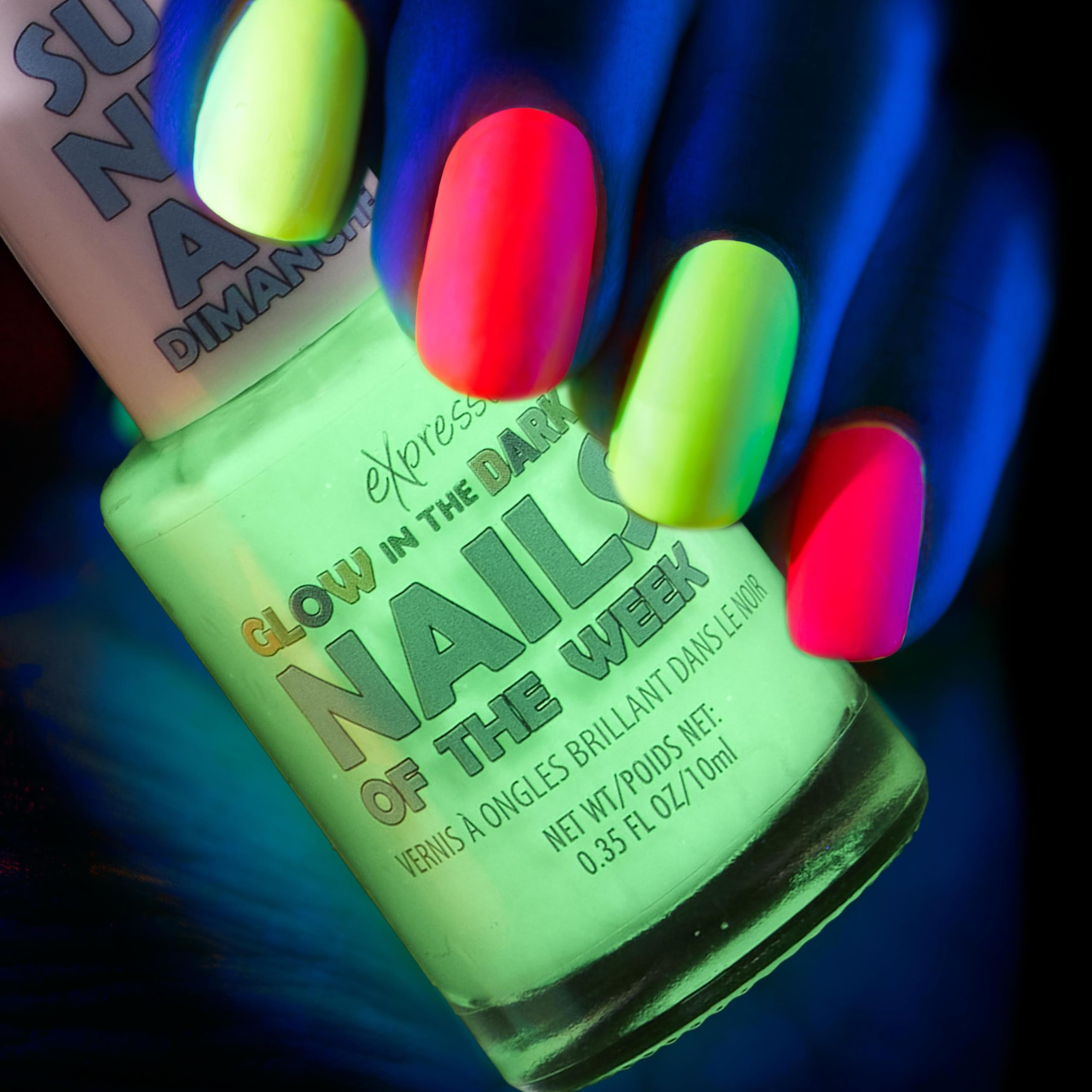 7pc Glow in Dark Nail Polish Kit - Non Toxic Water-Based Manicure Set for Girls | Perfect for Parties & Sleepovers
