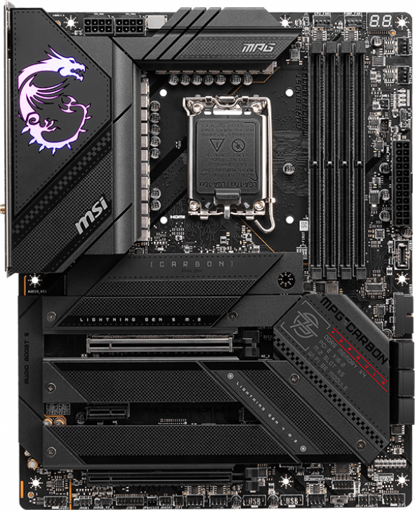 MSI MPG Z790 CARBON WIFI ATX Gaming Motherboard - Intel LGA 1700 Socket, DDR5, PCIe 5.0, Wi-Fi 6E - Perfect for High-Performance Gaming PCs and Workstations