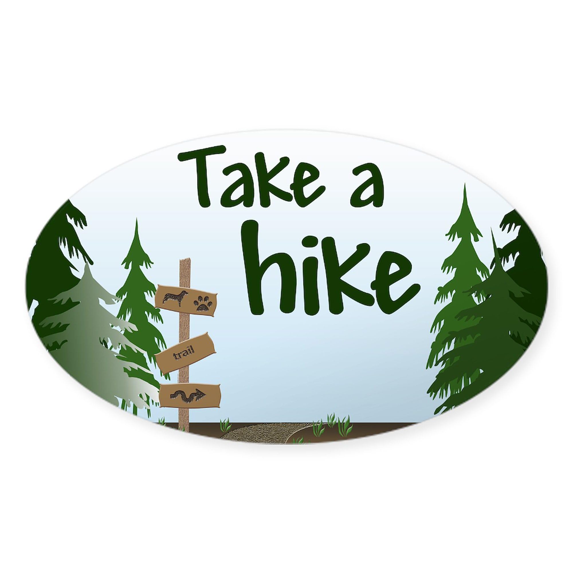 Take A Hike Oval Bumper Sticker - Perfect for Cars & Outdoor Adventures