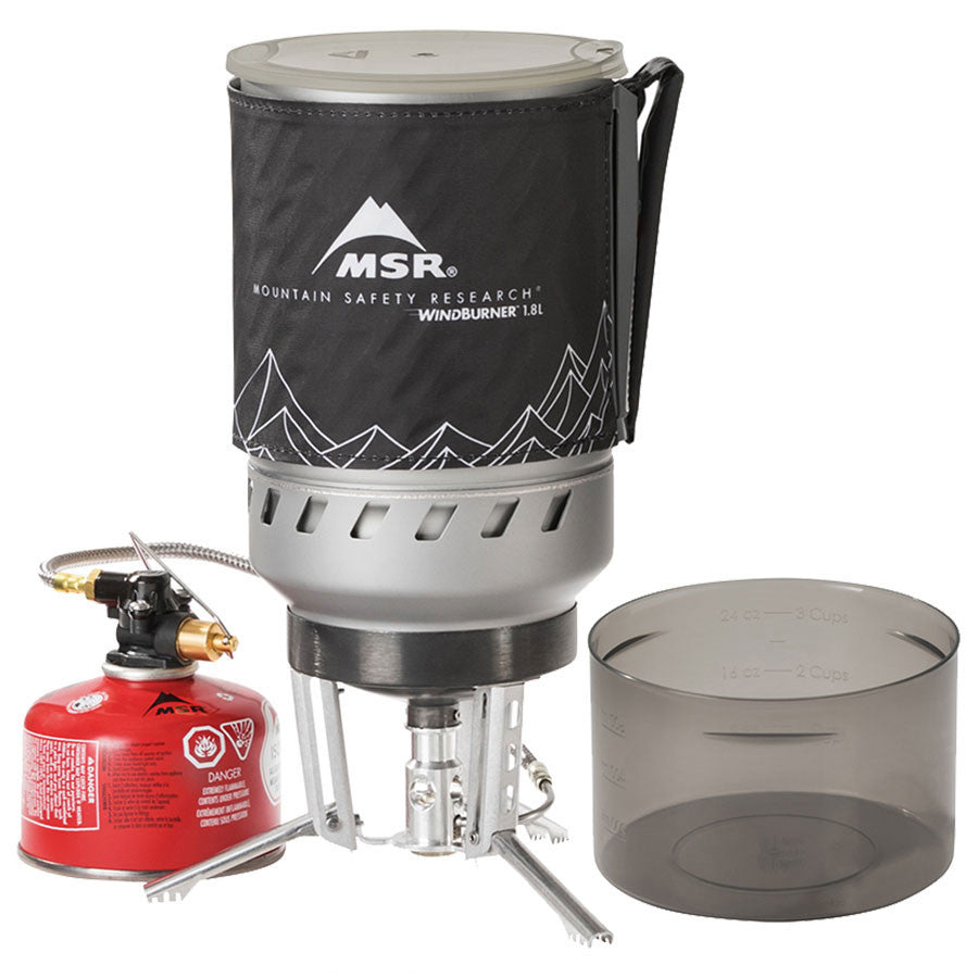 MSR WindBurner Camp Stove Duo System - Lightweight Backpacking Stove for 2 People, Windproof Camping Cookware for Hiking, Camping & Outdoor Adventures (Closeout)