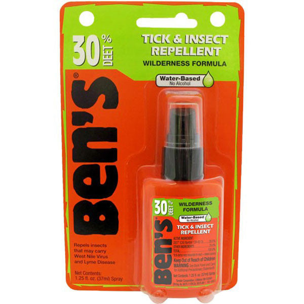 30% DEET Insect Repellent Spray - 1.25 oz (35ml) for Outdoor Activities, Camping, Hiking & Travel Protection