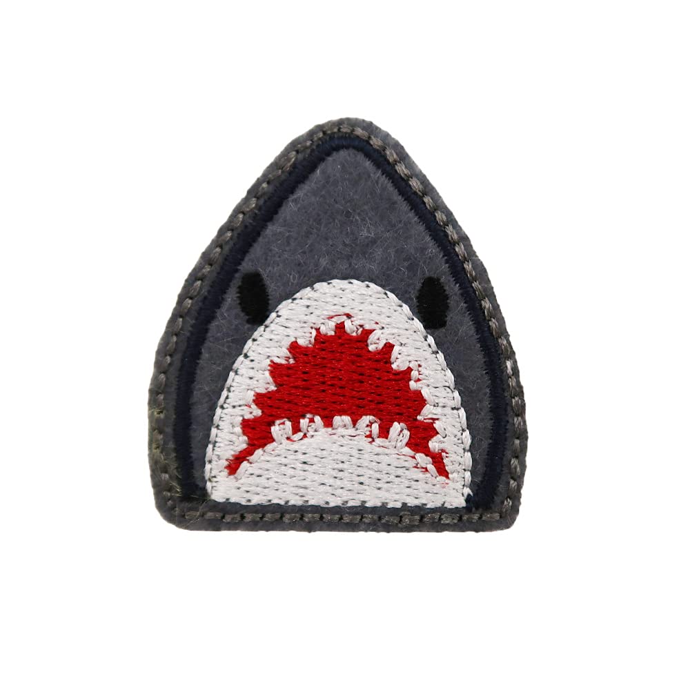 Shark Head Embroidered Iron On Patch for Jackets, Hats & Backpacks - DIY Sew On or Iron On Applique for Clothing Repair & Customization