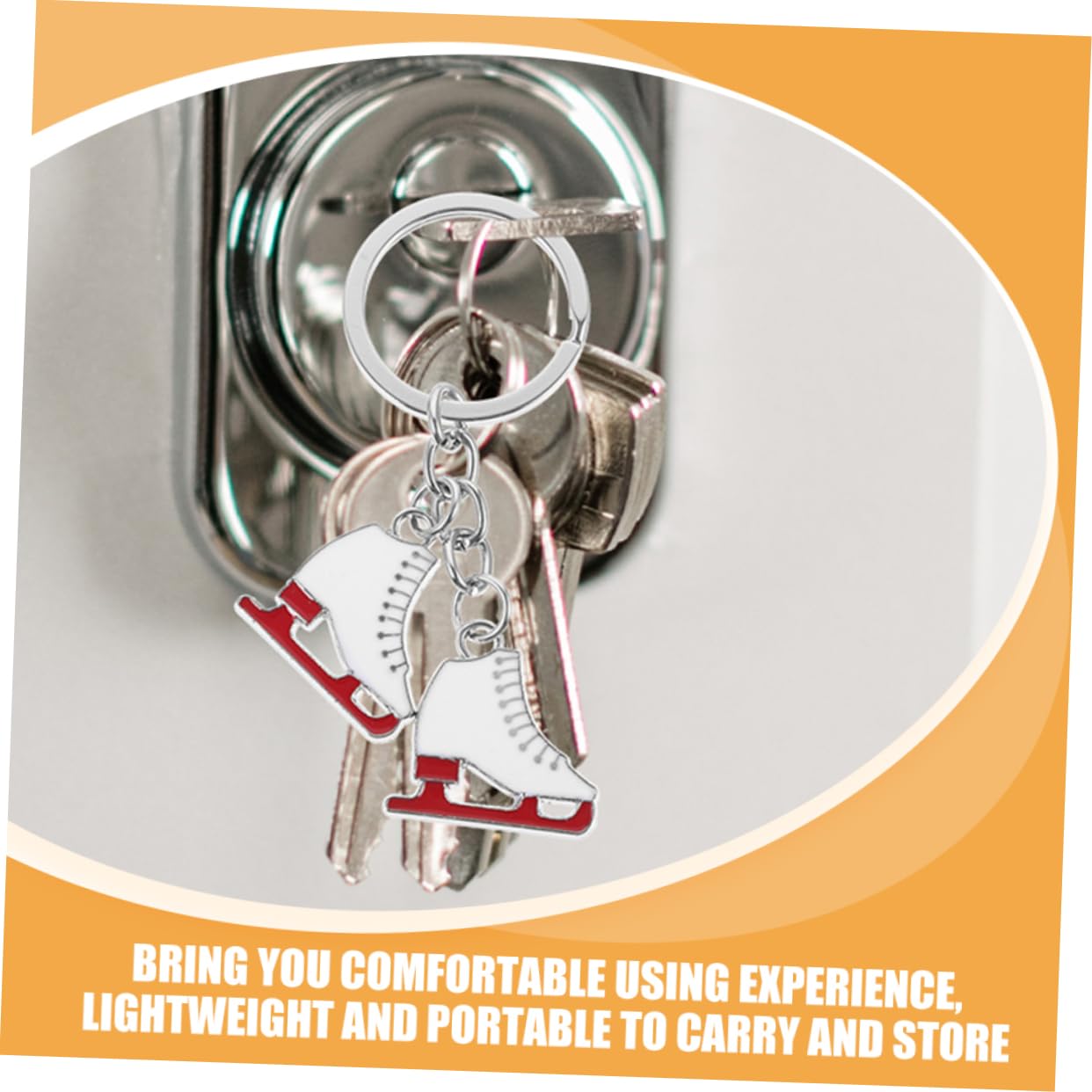 BESPORTBLE 3-Piece Skate Keychain Set - Mini Ice Skate Keyrings, Hanging Skates Ornaments & Charm Pendants for Bags - Perfect for Skaters, Winter Sports Fans & Gift Giving