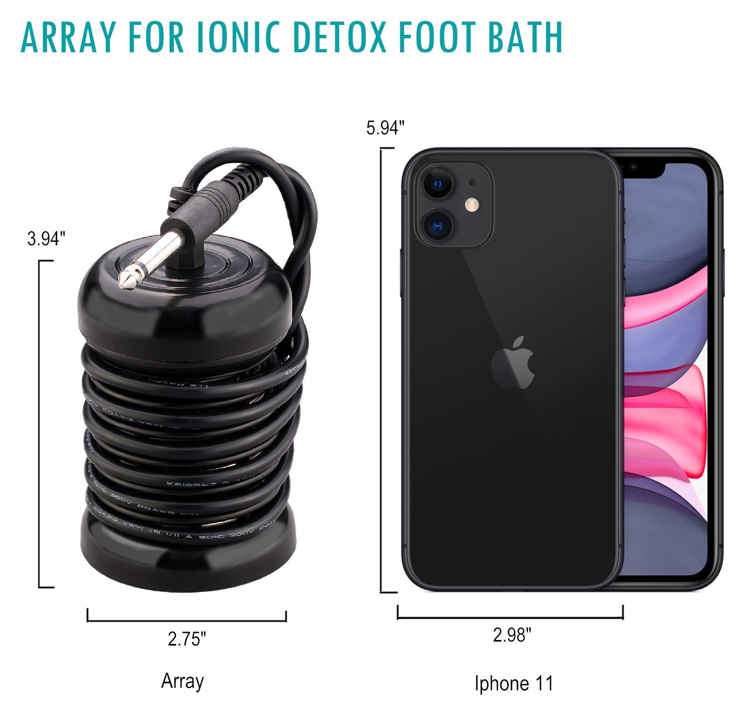 Ionic Foot Bath Detox Machine - Professional Foot Spa Cleanse with Tub, Wrist Strap, Far Infrared Waist Belt, 2 Arrays & 100 Liners | Relaxing Home Therapy for Detoxification & Pain Relief