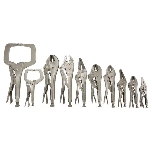 ATD 15000 Locking Pliers Set - 10-Piece Heavy Duty Clamp Tool Kit for DIY, Automotive & Home Repairs - Perfect for Plumbing, Welding & Metalworking Projects
