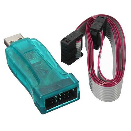 5V USBASP USBISP AVR Programmer with 10-Pin Cable & Protective Case - Perfect for Arduino, ATmega, and AVR Chip Programming | DIY Electronics & Microcontroller Projects