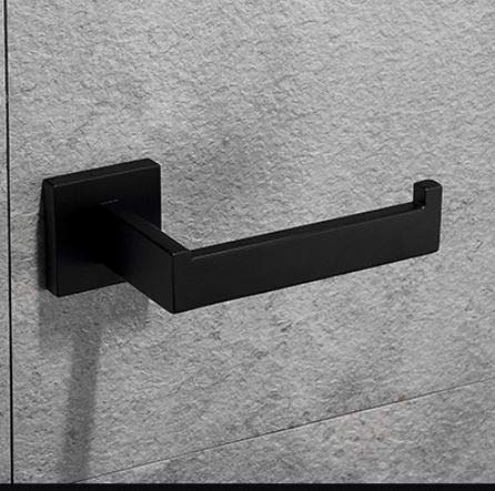Classic Matte Black Wall Mounted Stainless Steel Toilet Paper Holder - Rustproof SUS 304 Bathroom Tissue Roll Dispenser for Modern Home & Office Restrooms