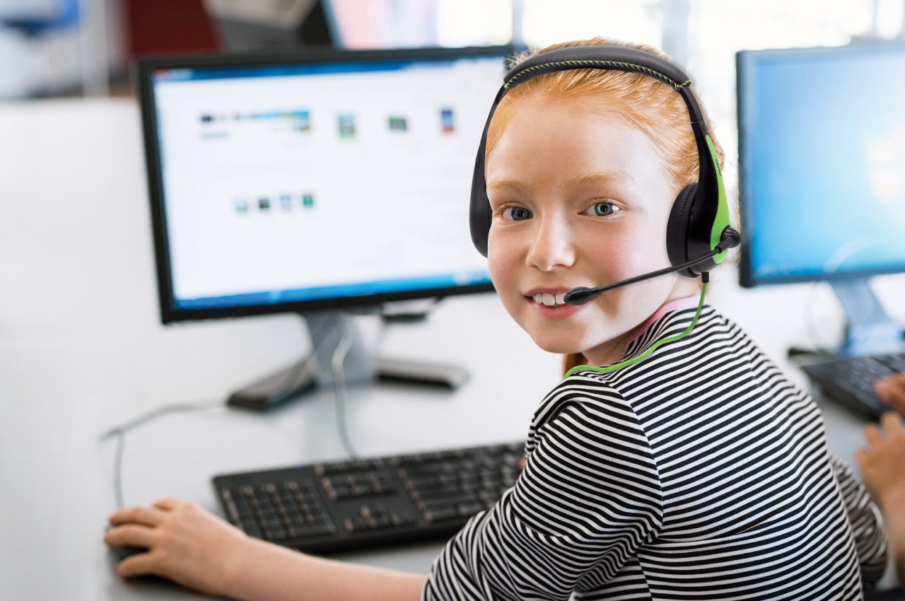 Avid AE36 Green Wired Gaming Headset with 3.5mm Jack - Perfect for PC, PS4, Xbox & Mobile Gaming